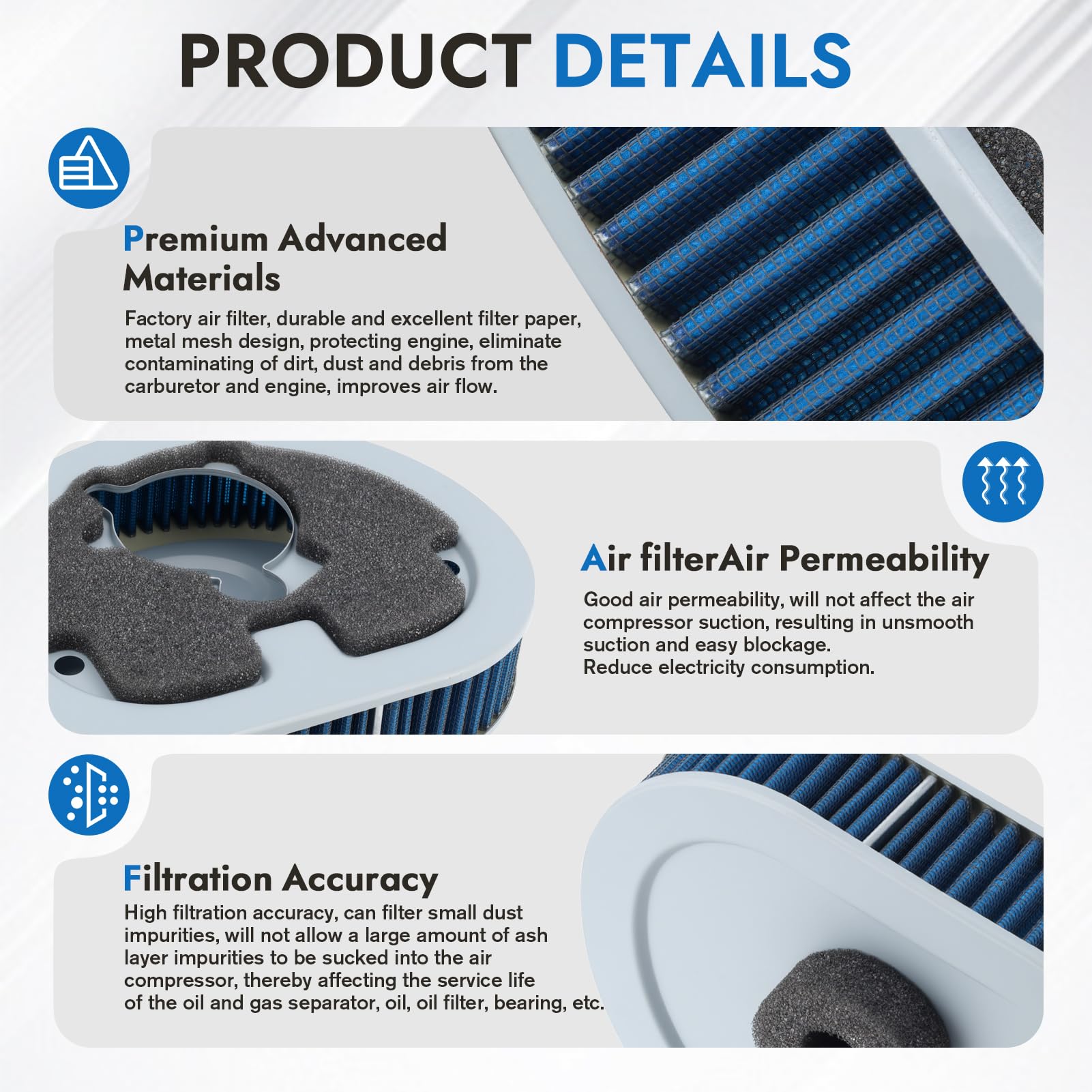 Amazon.com: Cyleto 29259-91A 29259-93 HD-1390 Air Filter